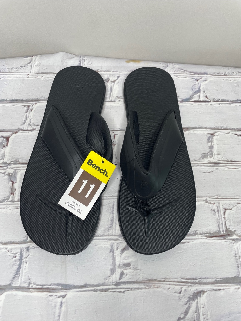 Bench Black Men's Padded Flip Flop Sandals